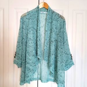 Lightweight Lulu-B mesh cardigan size M.